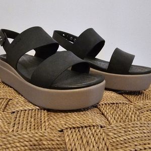 Size 7 Black Croc Sandles